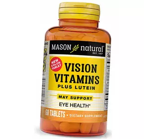 Витамины для глаз с лютеином, Vision Vitamins Plus Lutein, Mason Natural  60таб (72529008)