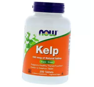 Йод из Органических водорослей, Kelp 150, Now Foods  200таб (36128406)