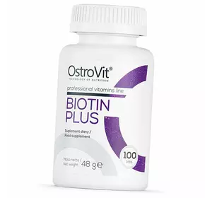Биотин Плюс, Biotin Plus, Ostrovit  100таб (36250048)