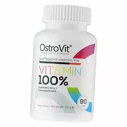Мультивитамины, Vit & Min 100% , Ostrovit  30таб (36250005)