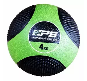 Медбол Medicine Ball Power System  4кг  Зелено-черный (56289002)