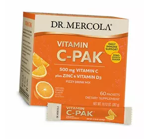 Витамин С + Д3 + Цинк, Vitamin C-PAK, Dr. Mercola  60пак (36387034)