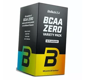 Аминокислотный Комплекс для спорта, BCAA Zero Variety Pack, BioTech (USA)  20пакетов (28084014)