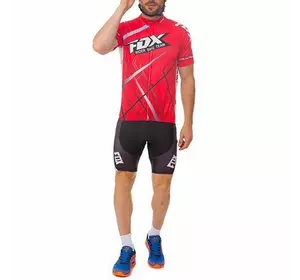 Велоформа короткий рукав с лямками Y-78 Fox  XL Красно-черный (60491004)