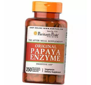 Фермент для пищеварения, Энзимы папайи, Papaya Enzyme, Puritan's Pride  250таб (69367006)
