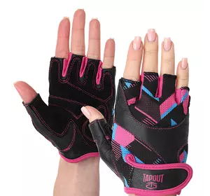 Перчатки для фитнеса Tapout SB168512 Maraton  M Черно-розовый (07446059)