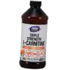 L-Карнитин, жидкость тройной силы, Triple Strength L-carnitine, Now Foods  473мл Цитрус (02128003)