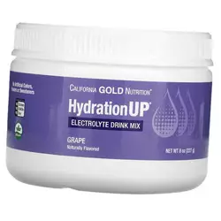 Порошок для приготовления электролитического напитка, HydrationUP Electrolyte Drink Mix Powder, California Gold Nutrition  227г Виноград (15427001)