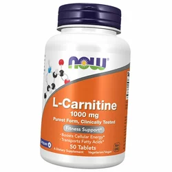 Карнитин Тартрат, L-Carnitine 1000, Now Foods  50таб (02128004)