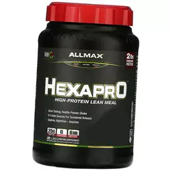 Смесь из 6 протеинов ультрапремиального качества, HexaPro, Allmax Nutrition  907г Клубника (29134003)