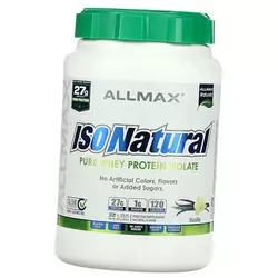 Чистый изолят сывороточного протеина, оригинальная формула, IsoNatural, Allmax Nutrition  907г Ваниль (29134006)