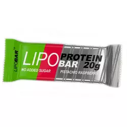 Протеиновый батончик, Protein Bar, LipoBar  50г Фисташки-малина (14627001)