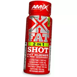 Сжигатель жира и предтренировочный комплекс, XFat Shot, Amix Nutrition  60мл Фруктовый (02135014)
