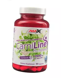 Карнитин тартрат с биоперином, CarniLine, Amix Nutrition  90капс (02135011)