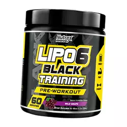 Предтренировочный комплекс, Lipo 6 Black Training Pre-Workout, Nutrex  264г Виноград (11152009)
