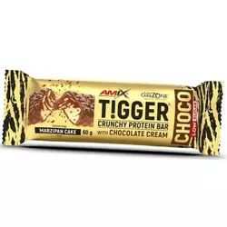 Низкоуглеводный протеиновый батончик, TiggerZero Choco Protein Bar, Amix Nutrition  60г Торт с марципаном (14135004)