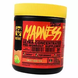 Предтренировочный комплекс с кофеином, Madness , Mutant  225г Сладкий чай (11100002)