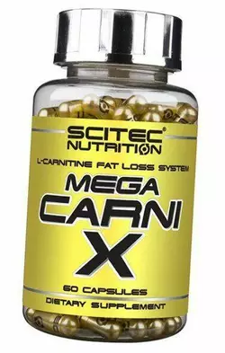 Карнитин Тартрат для похудения, Mega Carni-X, Scitec Nutrition  60капс (02087014)