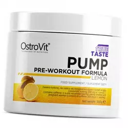 Предтренировочная добавка, Pump pre-workout formula, Ostrovit  300г Лимон (11250001)