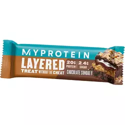 Батончик углеводно-протеиновый, Layered Protein Bar, MyProtein  60г Тройная шоколадная помадка (14121010)