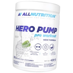 Предтрен без стимуляторов, Hero Pump Xtreme Workout, All Nutrition  420г Апельсин (11003001)