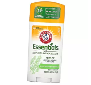 Натуральный твердый дезодорант, Essentials Solid Deodorant, Arm & Hammer  71г Розмарин-лаванда (43602001)