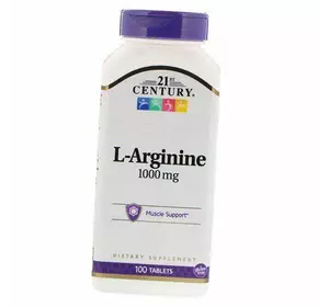 Л Аргинин, L-Arginine 1000, 21st Century  100таб (27440002)