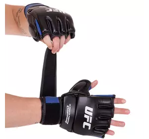 Перчатки гибридные для единоборств ММА Rexion BO-0489 UFC  L Синий (37512093)