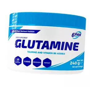 Глютамин и Таурин, Glutamine, 6Pak  240г Без вкуса (32350001)