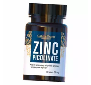 Цинк Пиколинат, Zinc Picolinate, Golden Pharm  90таб (36519012)