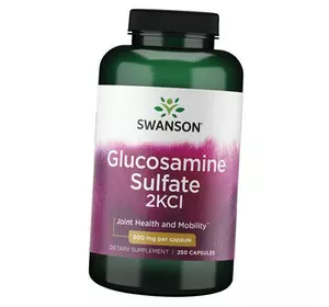 Глюкозамин Сульфат, Glucosamine Sulfate 2KCl 500, Swanson  250капс (03280008)