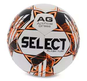 Мяч футбольный Flash Turf FIFA Basic V23 FLASH-TURF-WOR Select  №4 Бело-оранжевый (57609017)