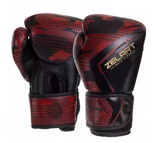 Перчатки боксерские BO-3397 Zelart  14oz Камуфляж красный (37429520)