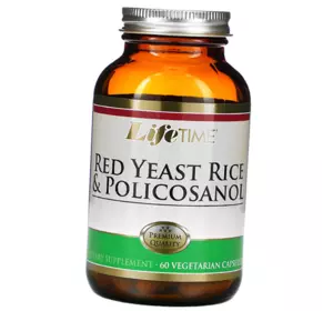 Красный дрожжевой рис и Поликозанол, Red Yeast Rice & Policosanol, LifeTime Vitamins  60вегкапс (71502002)