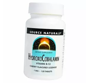 Витамин В12, Гидроксокобаламин, HydroxoCobalamin, Source Naturals  120таб Вишня (36355126)