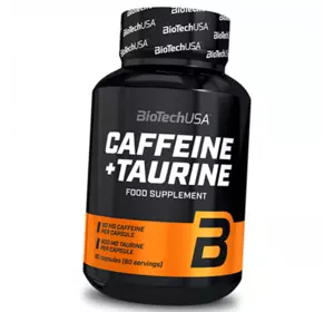 Кофеин и Таурин, Caffeine+Taurine, BioTech (USA)  60капс (11084010)