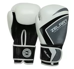 Перчатки боксерские Contender 2.0 VL-8202 Zelart  10oz Бело-серый (37429389)