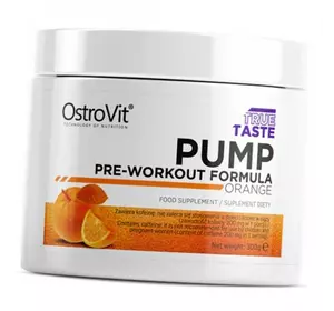 Предтренировочная добавка, Pump pre-workout formula, Ostrovit  300г Апельсин (11250001)