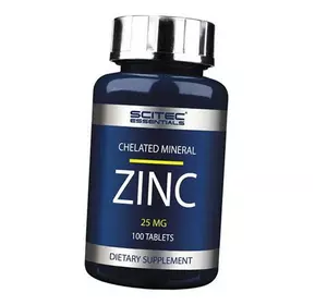 Цинк, Zinc 25, Scitec Essentials  100таб (36170021)