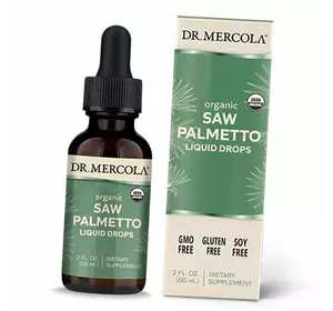 Со Пальметто, Органические жидкие капли, Organic Saw Palmetto Liquid Drops, Dr. Mercola  60мл (71387021)