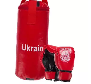 Боксерский набор детский Ukraine LV-9940 Lev Sport   Красно-черный (37423033)