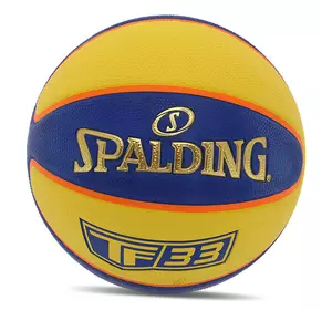 Мяч баскетбольный резиновый TF-33 84352Y Spalding  №6 Сине-желтый (57484067)