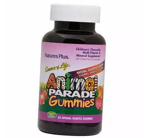 Витамины для детей, Animal Parade Gummies, Nature's Plus  50таб Фруктовый микс (36375033)