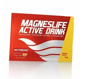 Витамины и Минералы для регидратации и стимуляции энергии, Magneslife Active Drink, Nutrend  15г Лимон (15119007)