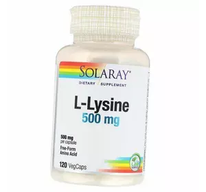 Лизин, L-Lysine 500, Solaray  120вегкапс (27411003)