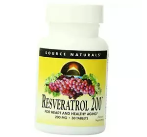 Транс Ресвератрол, Resveratrol 200, Source Naturals  30таб (70355009)