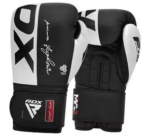 Боксерские перчатки RDX F4 RDX Inc  14oz Черно-белый (37260083)