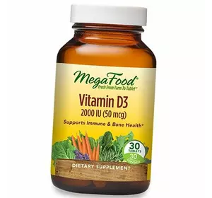 Витамин Д3, Vitamin D-3 2000, Mega Food  30таб (36343038)