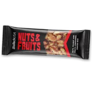 Протеиновый батончик с орехами и фруктами, Nuts and Fruits, BioTech (USA)  40г (14084012)