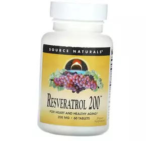 Транс Ресвератрол, Resveratrol 200, Source Naturals  60таб (70355009)